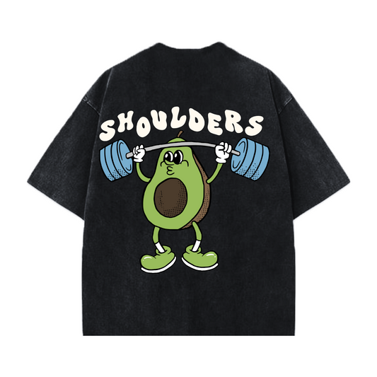 [PO] 'GymToons' Shoulders Day Oversized Tee