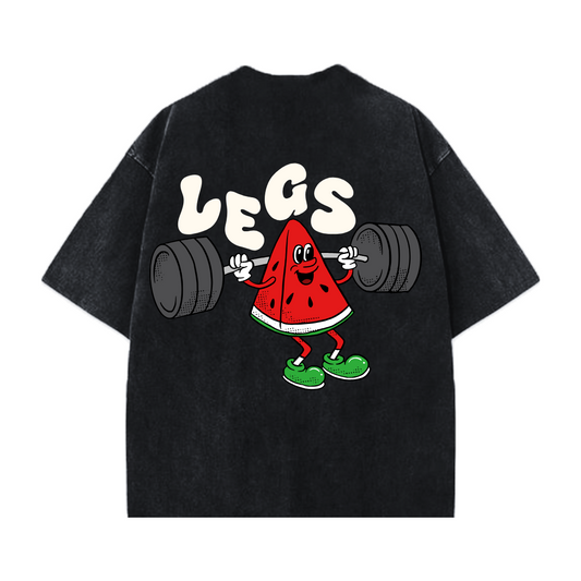 [PO] 'GymToons' Leg Day Oversized Tee